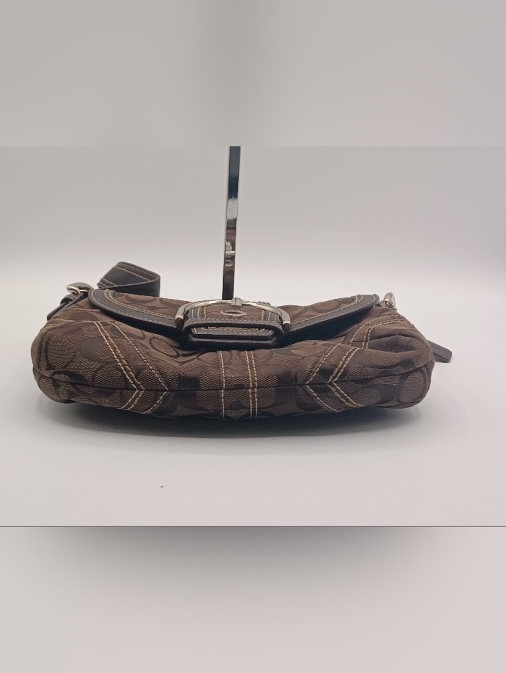 VTG Coach Y2K Soho Signature Canvas Small Brown Mini Shoulder Bag 10296 - Picture 7 of 13